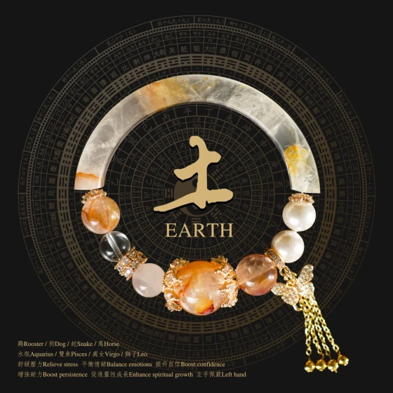 Pulsera de jade de cristal amarillo